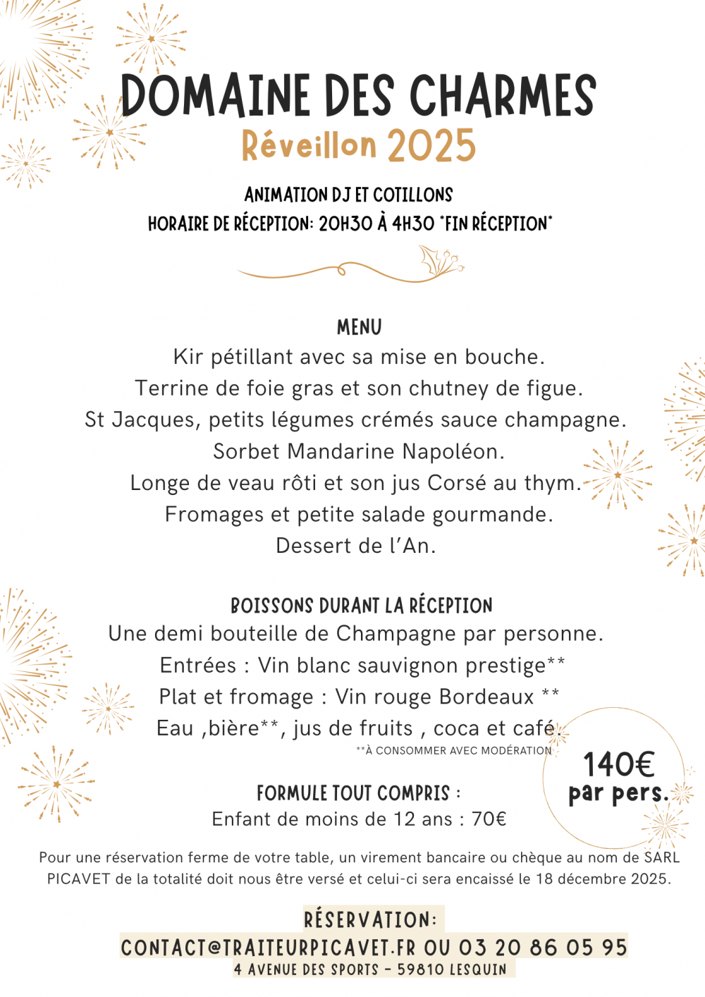 Menu Réveillon - Nouvel An  2025